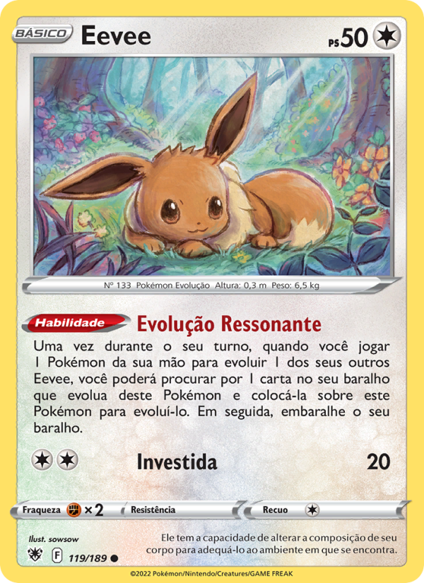 Eevee 119 — Estrelas Radiantes (Portuguese Pokémon TCG card)