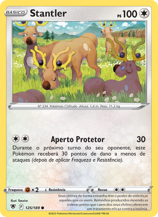 Stantler 125 — Estrelas Radiantes (Portuguese Pokémon TCG card)