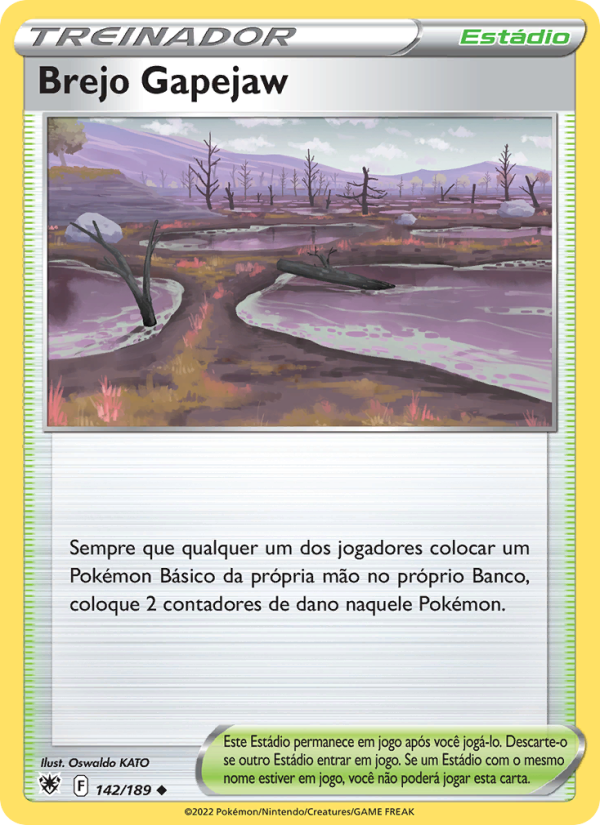 Brejo Gapejaw 142 — Estrelas Radiantes (Portuguese Pokémon TCG card)