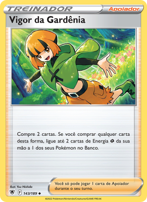 Vigor da Gardênia 143 — Estrelas Radiantes (Portuguese Pokémon TCG card)
