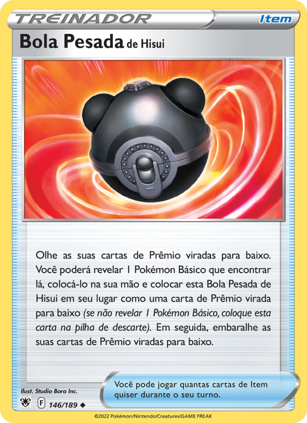 Bola Pesada de Hisui 146 — Estrelas Radiantes (Portuguese Pokémon TCG card)