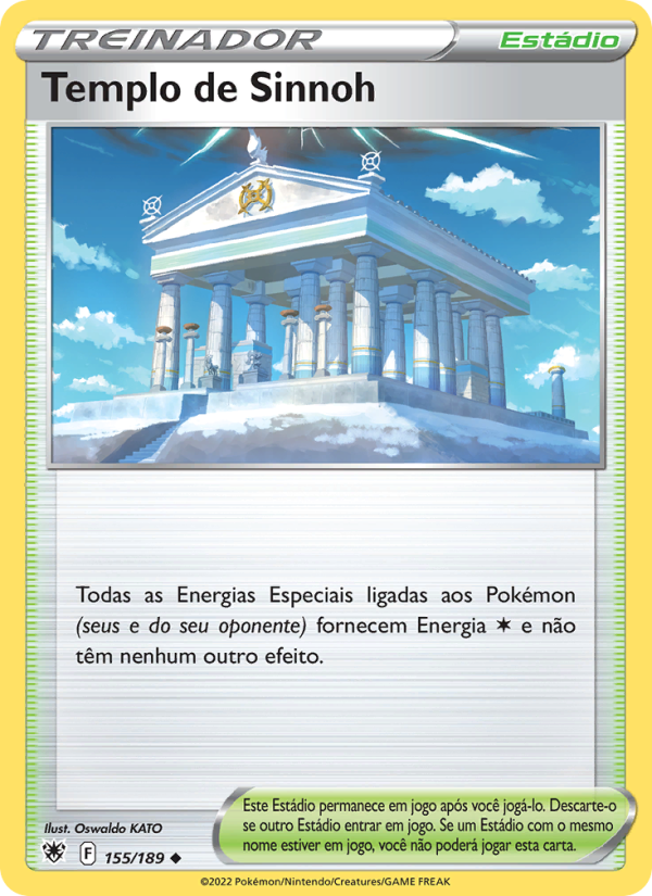Templo de Sinnoh 155 — Estrelas Radiantes (Portuguese Pokémon TCG card)