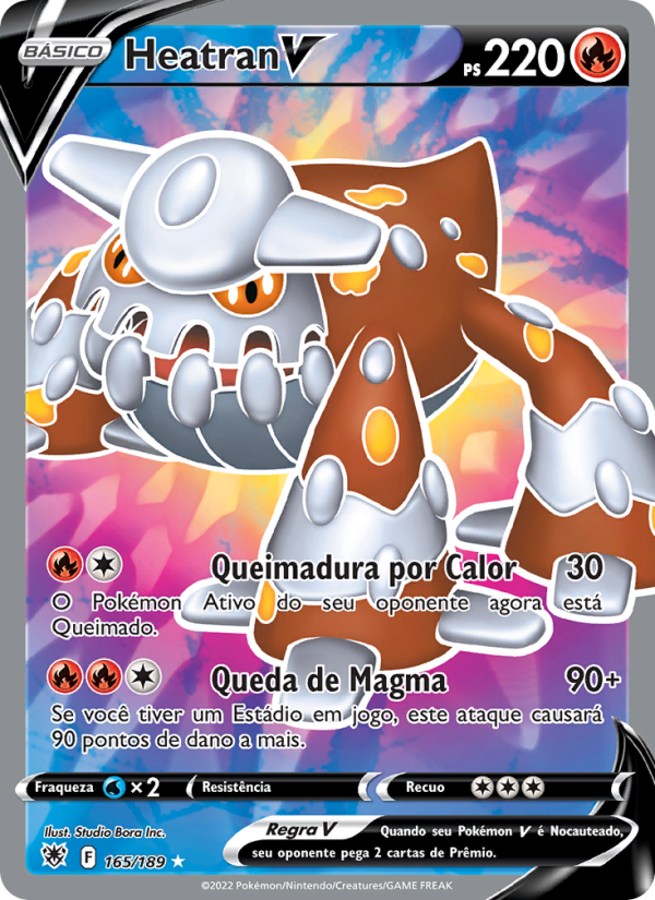 Heatran V 165 — Estrelas Radiantes (Portuguese Pokémon TCG card)