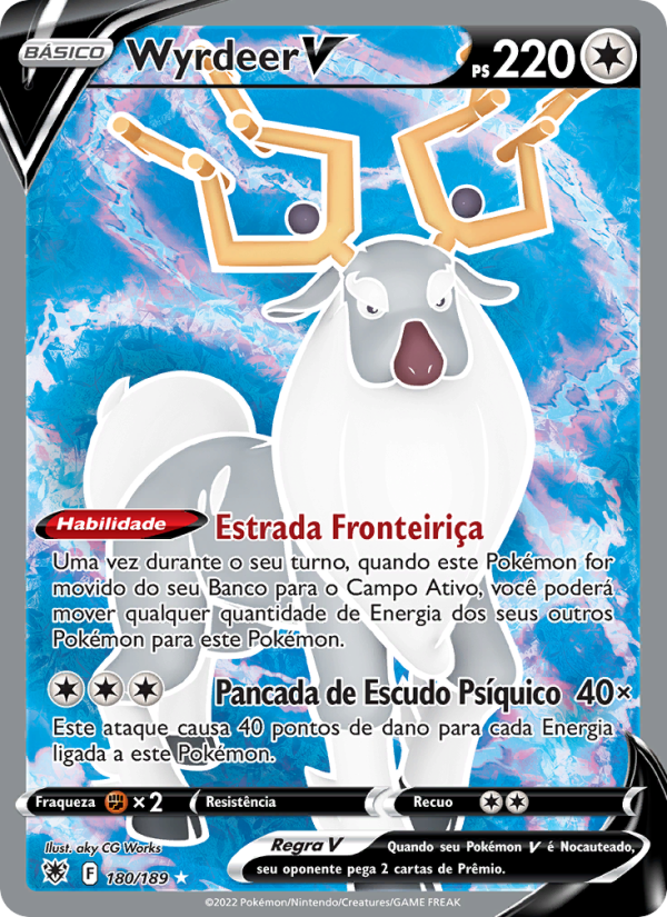 Wyrdeer V 180 — Estrelas Radiantes (Portuguese Pokémon TCG card)