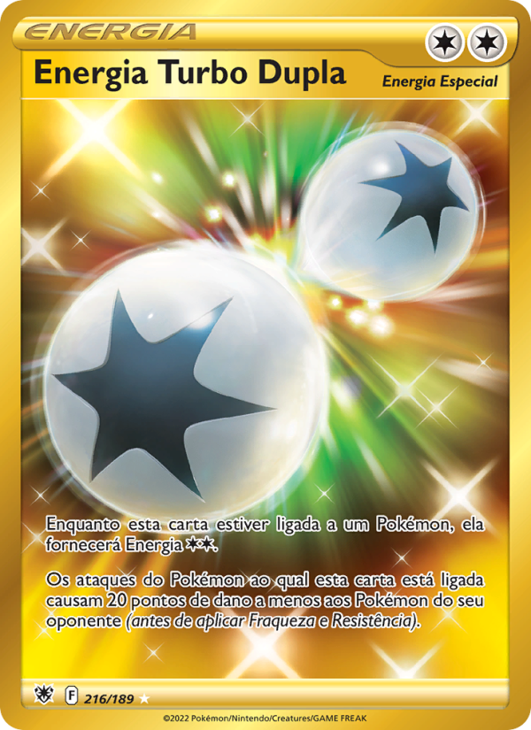 Energia Turbo Dupla 216 — Astral Radiance (Portuguese Pokémon TCG card)