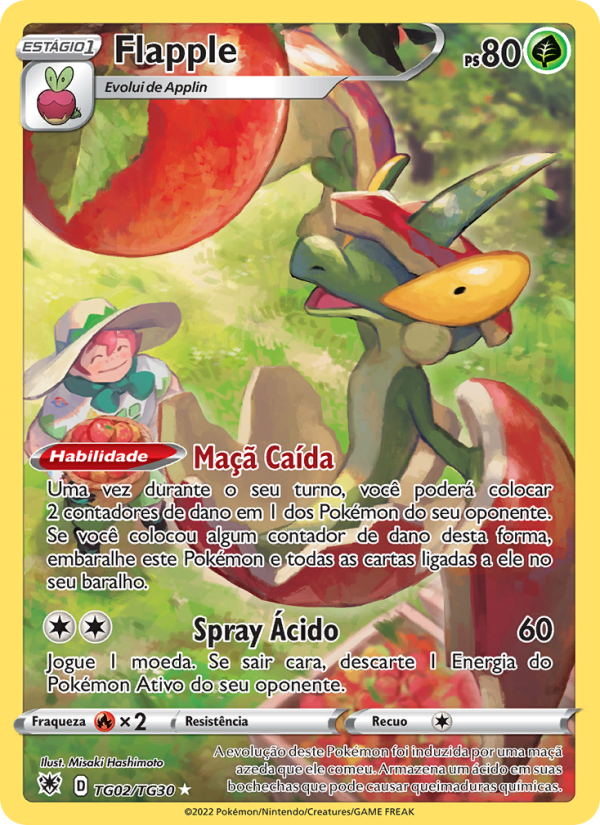 Flapple TG02 — Estrelas Radiantes (Portuguese Pokémon TCG card)