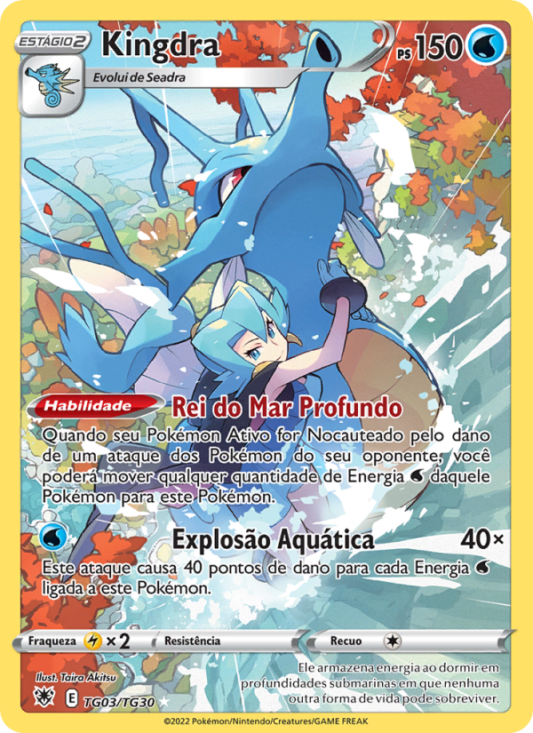 Kingdra TG03 — Estrelas Radiantes (Portuguese Pokémon TCG card)