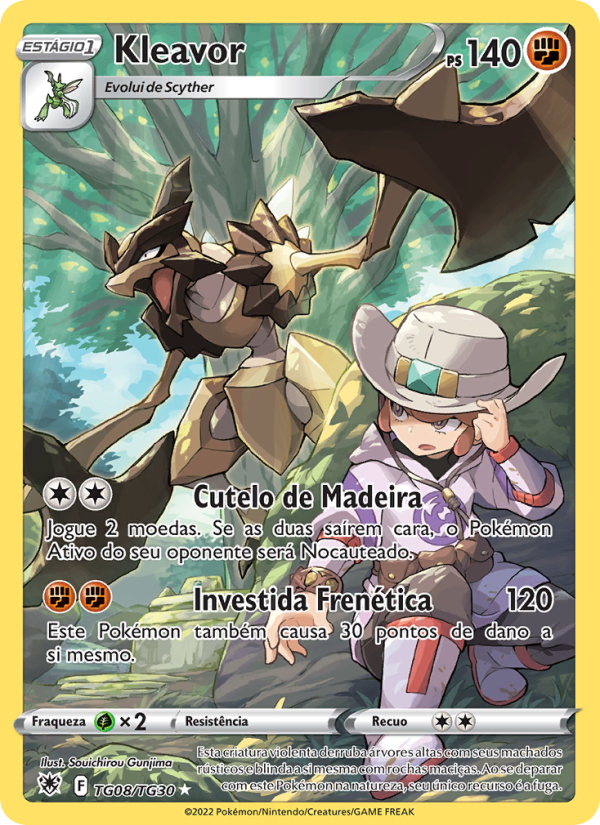 Kleavor TG08 — Estrelas Radiantes (Portuguese Pokémon TCG card)