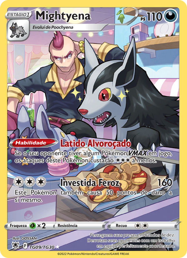 Mightyena TG09 — Estrelas Radiantes (Portuguese Pokémon TCG card)