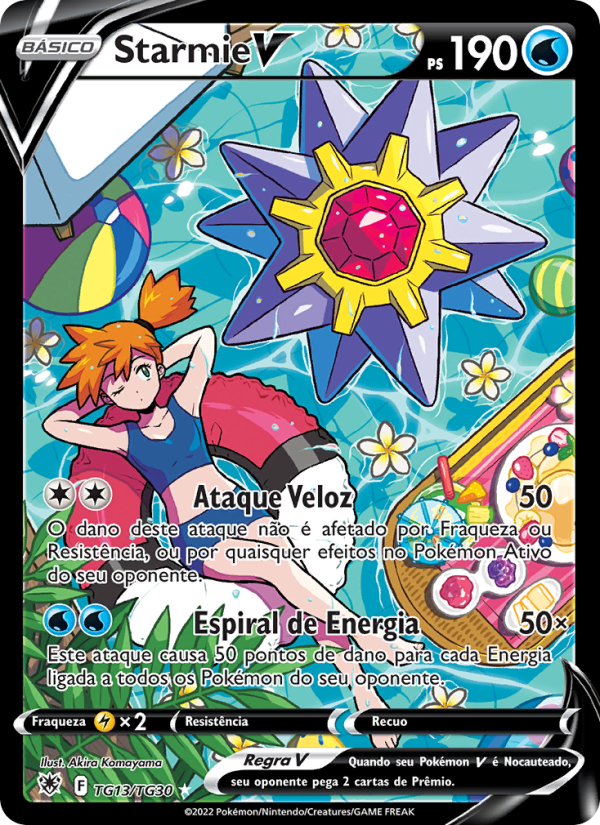 Starmie V TG13 — Estrelas Radiantes (Portuguese Pokémon TCG card)