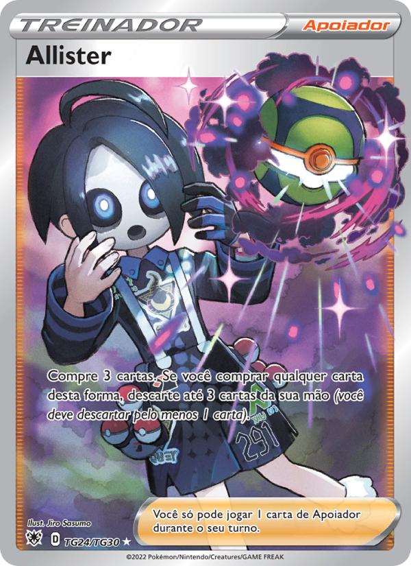 Allister TG24 — Estrelas Radiantes (Portuguese Pokémon TCG card)