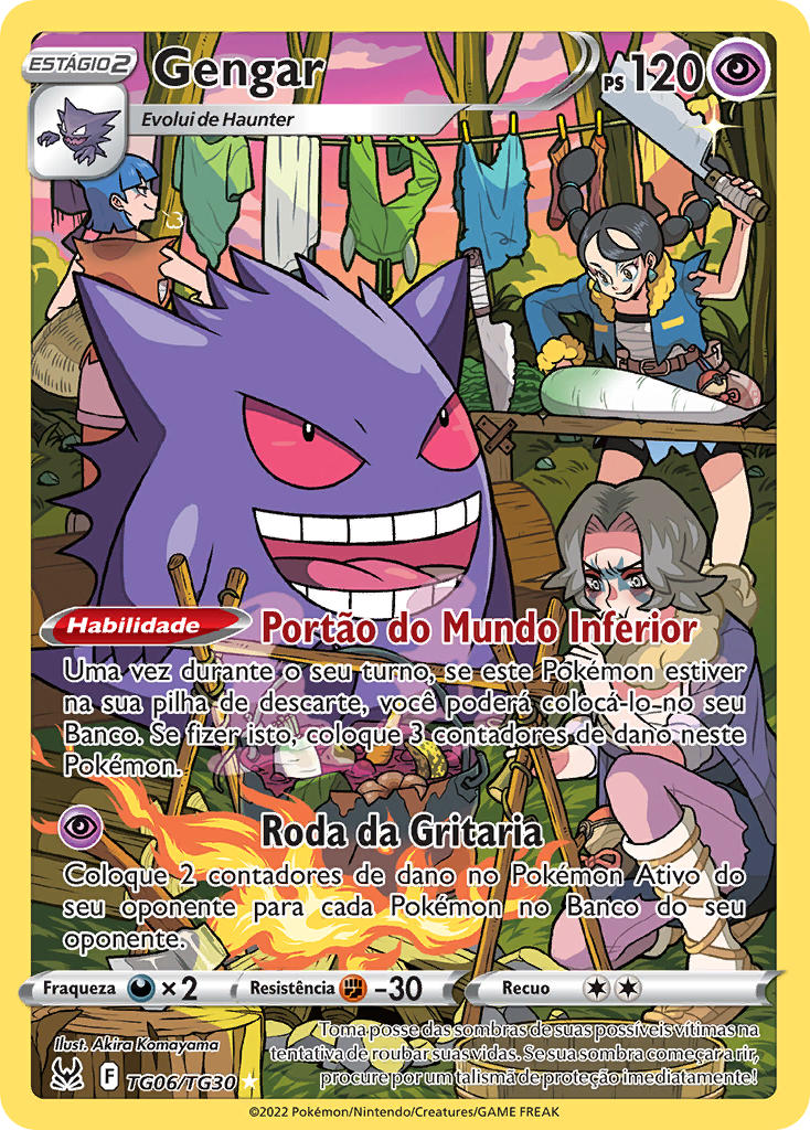 Gengar TG06 — Origem Perdida Galeria de Treinador (Portuguese Pokémon TCG card)
