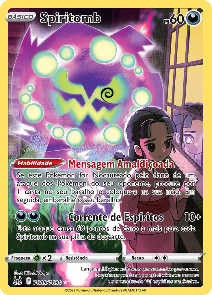 Spiritomb TG09 — Origem Perdida Galeria de Treinador (Portuguese Pokémon TCG card)