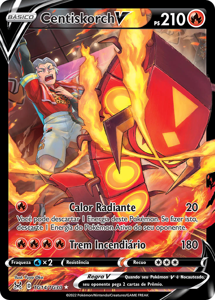 Centiskorch V TG14 — Origem Perdida Galeria de Treinador (Portuguese Pokémon TCG card)