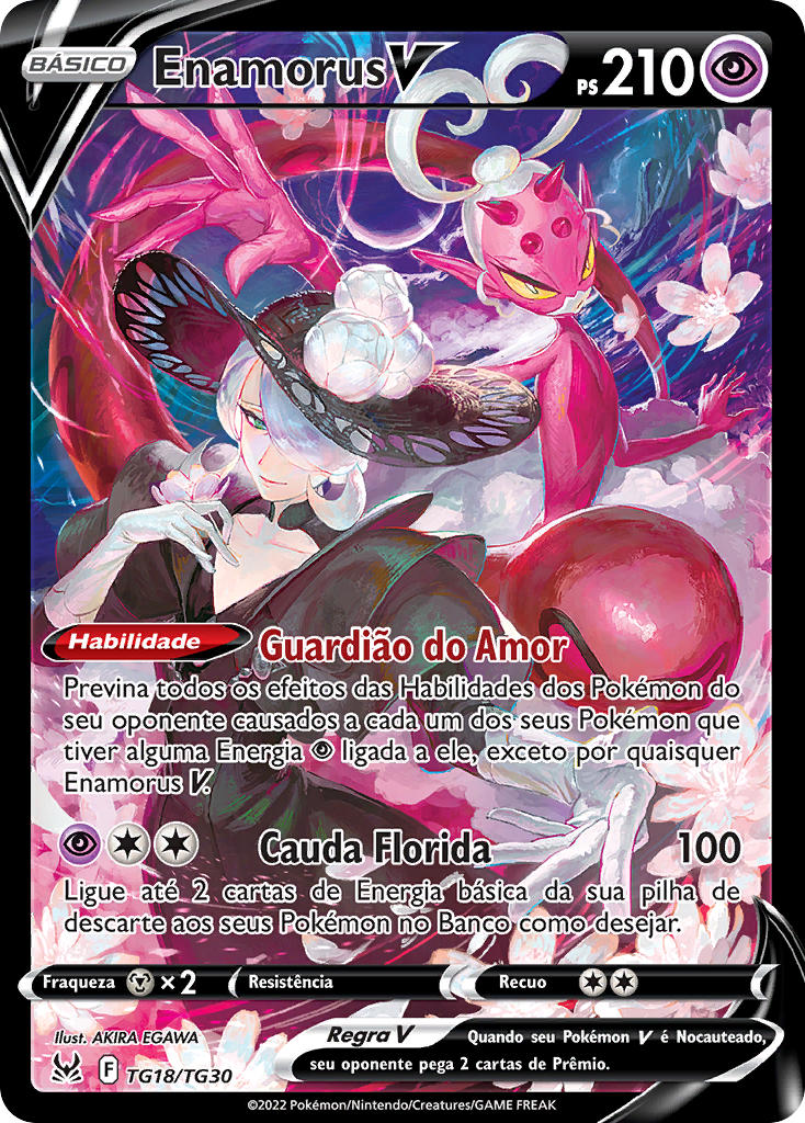 Enamorus V TG18 — Origem Perdida Galeria de Treinador (Portuguese Pokémon TCG card)