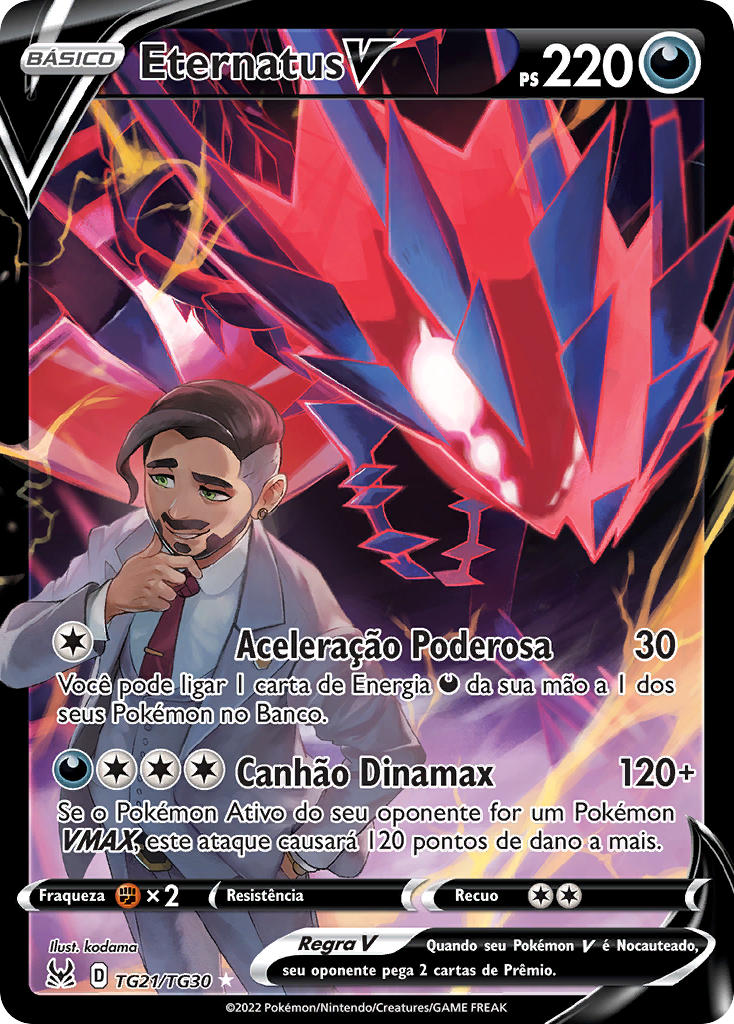 Eternatus V TG21 — Origem Perdida Galeria de Treinador (Portuguese Pokémon TCG card)