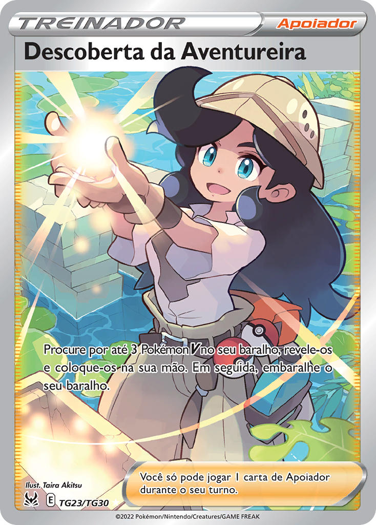 Descoberta da Aventureira TG23 — Origem Perdida Galeria de Treinador (Portuguese Pokémon TCG card)
