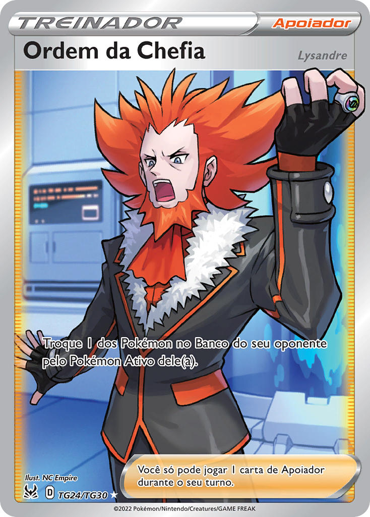 Ordem da Chefia TG24 — Origem Perdida Galeria de Treinador (Portuguese Pokémon TCG card)