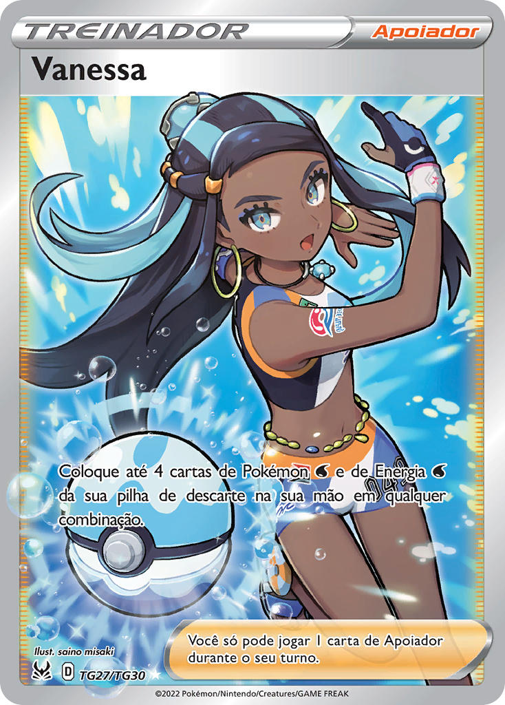Vanessa TG27 — Origem Perdida Galeria de Treinador (Portuguese Pokémon TCG card)