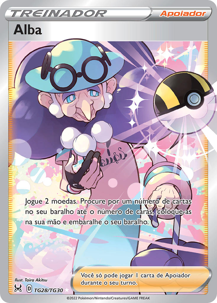 Alba TG28 — Origem Perdida Galeria de Treinador (Portuguese Pokémon TCG card)