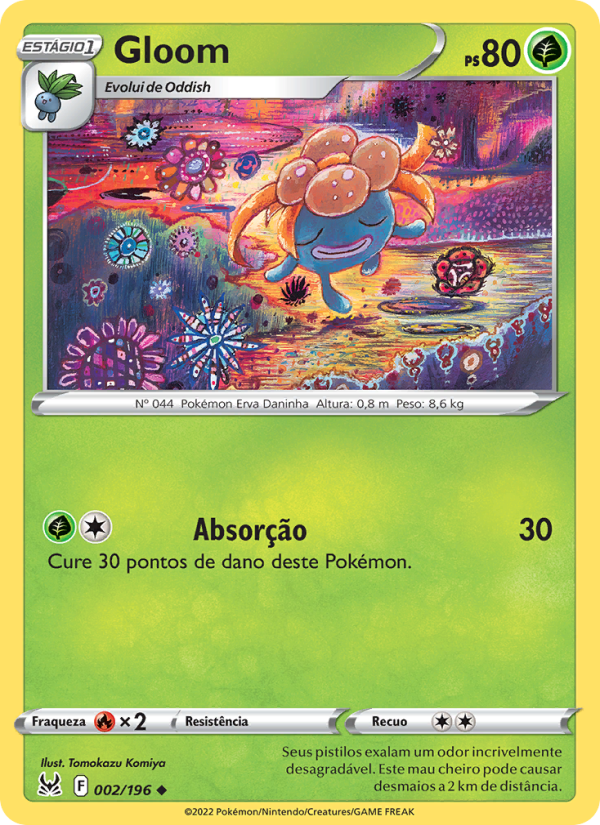 Gloom 002 — Origem Perdida (Portuguese Pokémon TCG card)