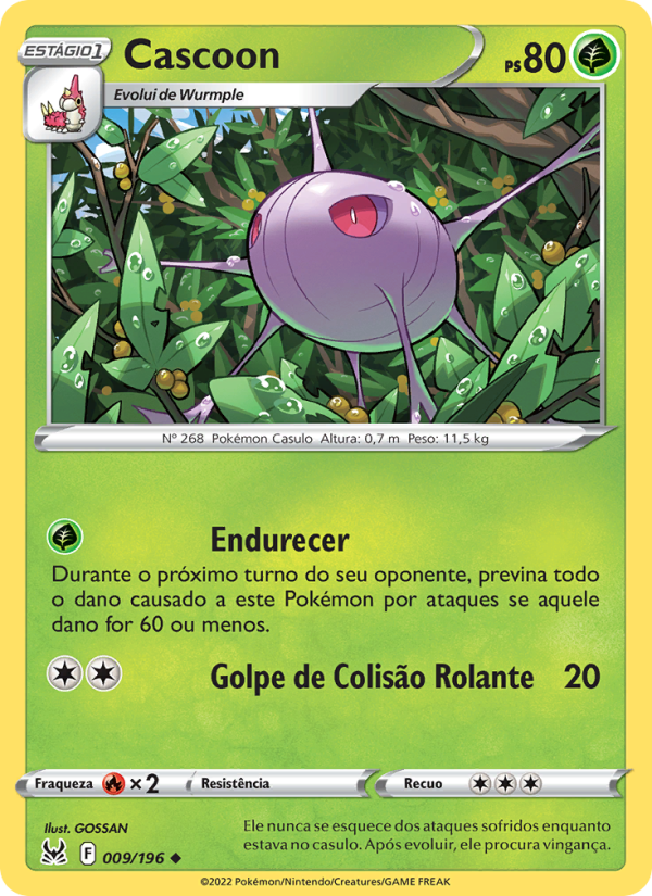 Cascoon 009 — Origem Perdida (Portuguese Pokémon TCG card)