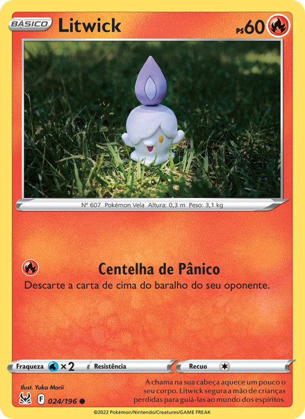 Litwick 024 — Origem Perdida (Portuguese Pokémon TCG card)