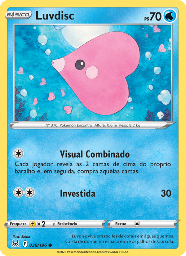 Luvdisc 038 — Origem Perdida (Portuguese Pokémon TCG card)