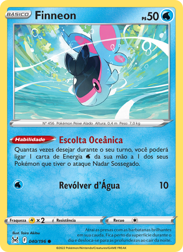 Finneon 040 — Origem Perdida (Portuguese Pokémon TCG card)