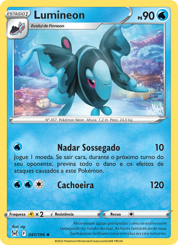 Lumineon 041 — Origem Perdida (Portuguese Pokémon TCG card)