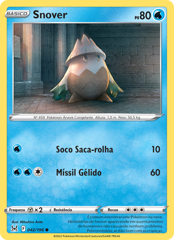Snover 042 — Origem Perdida (Portuguese Pokémon TCG card)