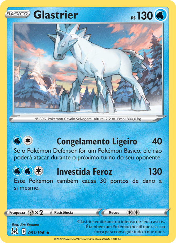 Glastrier 051 — Origem Perdida (Portuguese Pokémon TCG card)