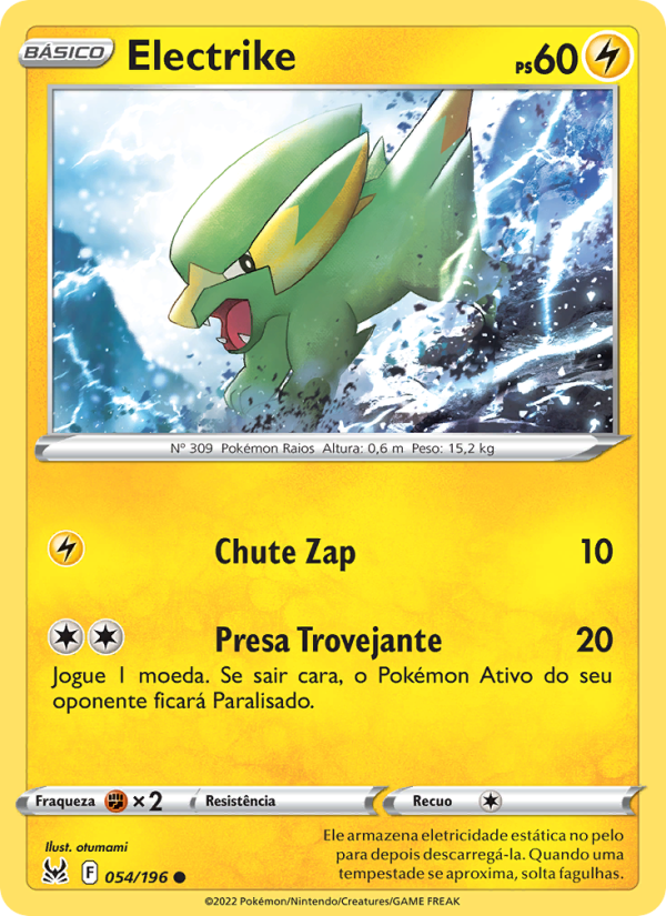 Electrike 054 — Lost Origin (Portuguese Pokémon TCG card)