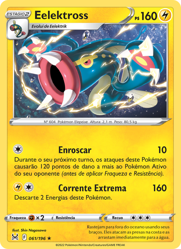 Eelektross 061 — Origem Perdida (Portuguese Pokémon TCG card)