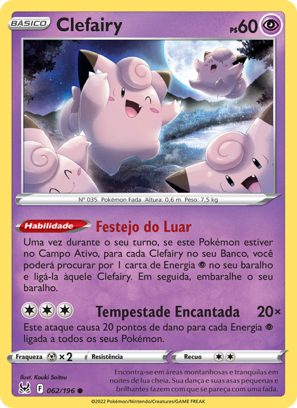 Clefairy 062 — Origem Perdida (Portuguese Pokémon TCG card)
