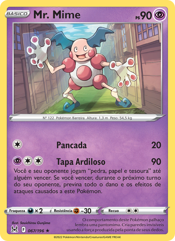 Mr. Mime 067 — Origem Perdida (Portuguese Pokémon TCG card)