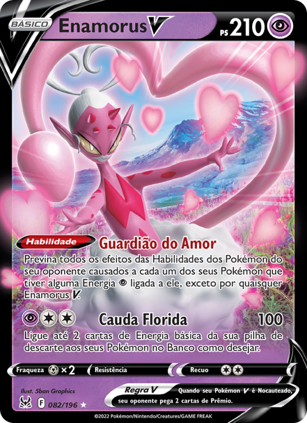 Enamorus V 082 — Lost Origin (Portuguese Pokémon TCG card)