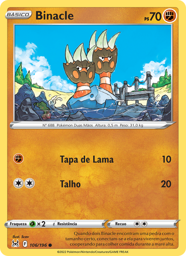 Binacle 106 — Origem Perdida (Portuguese Pokémon TCG card)