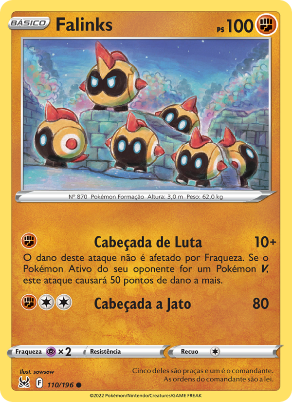 Falinks 110 — Origem Perdida (Portuguese Pokémon TCG card)