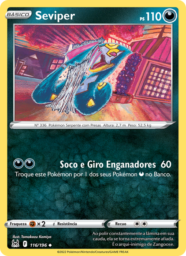 Seviper 116 — Origem Perdida (Portuguese Pokémon TCG card)