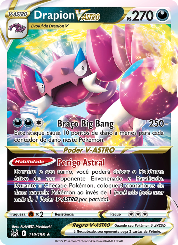 Drapion V-ASTRO 119 — Origem Perdida (Portuguese Pokémon TCG card)