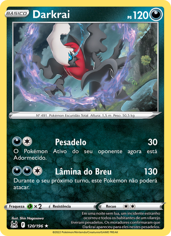 Darkrai 120 — Origem Perdida (Portuguese Pokémon TCG card)