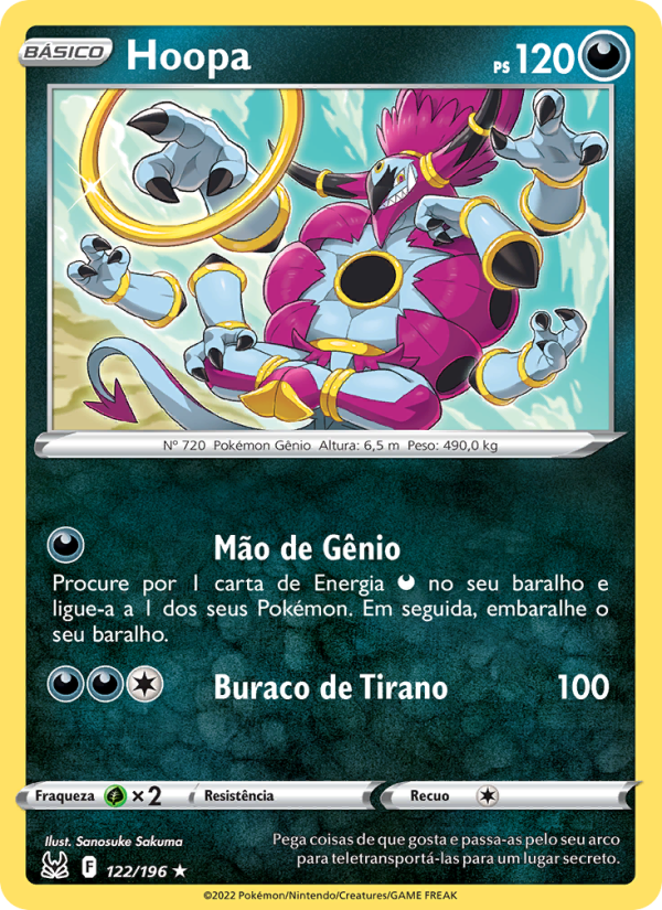 Hoopa 122 — Origem Perdida (Portuguese Pokémon TCG card)