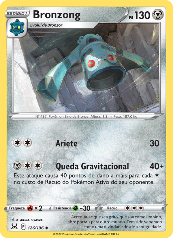 Bronzong 126 — Origem Perdida (Portuguese Pokémon TCG card)
