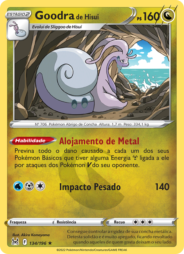 Goodra de Hisui 134 — Origem Perdida (Portuguese Pokémon TCG card)