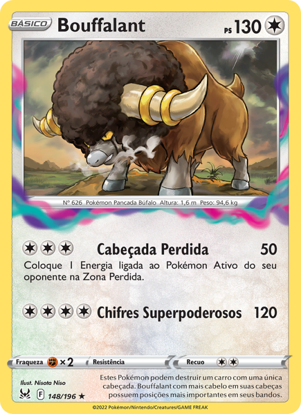 Bouffalant 148 — Origem Perdida (Portuguese Pokémon TCG card)