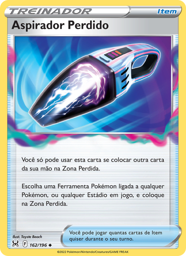 Aspirador Perdido 162 — Origem Perdida (Portuguese Pokémon TCG card)