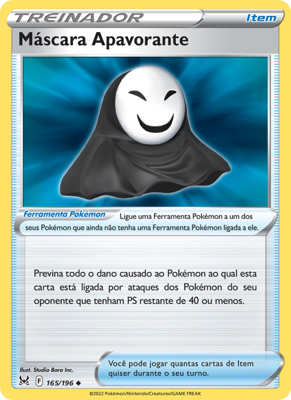 Máscara Apavorante 165 — Origem Perdida (Portuguese Pokémon TCG card)