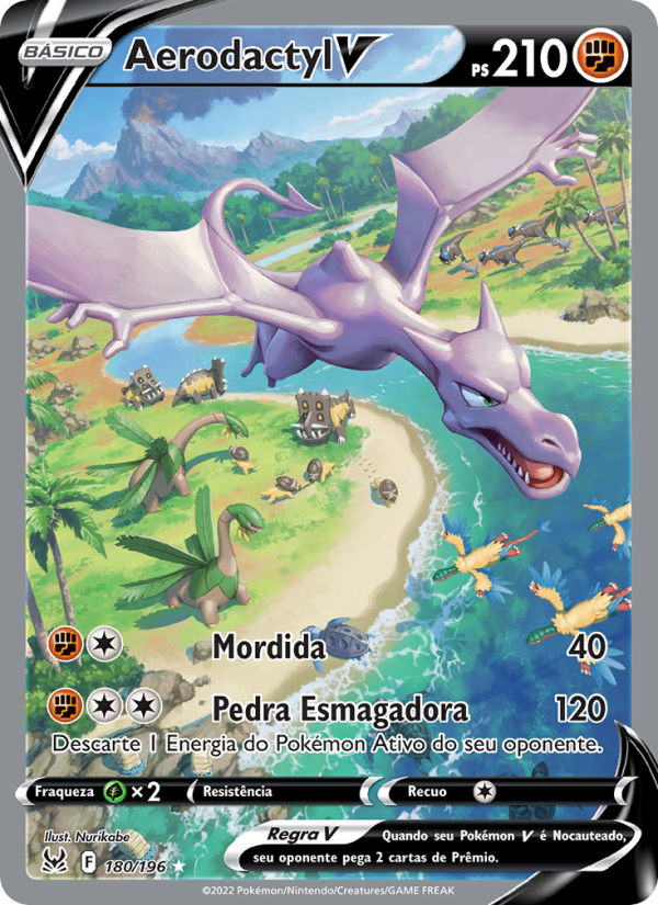 Aerodactyl V 180 — Lost Origin (Portuguese Pokémon TCG card)