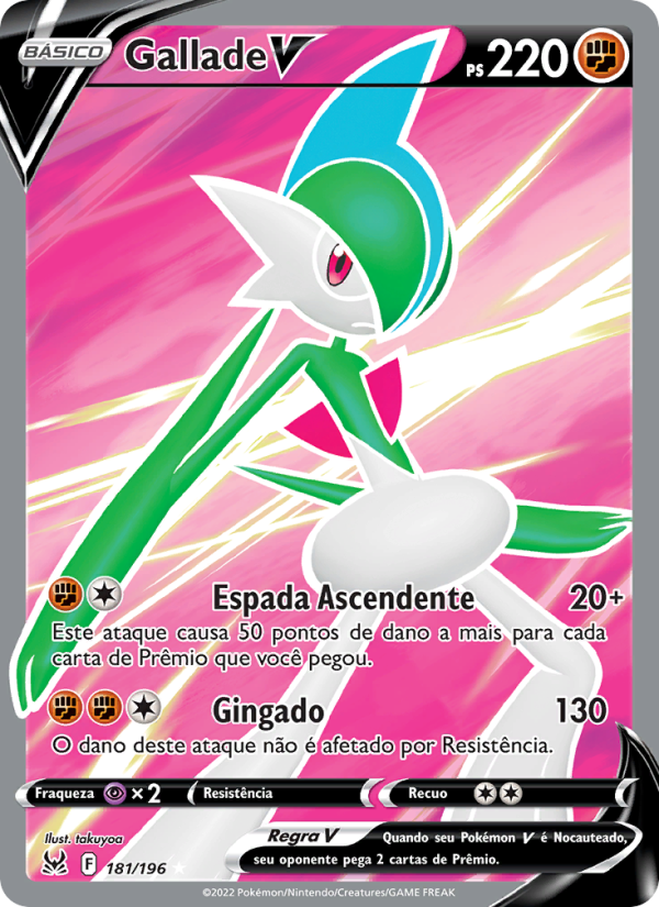 Gallade V 181 — Origem Perdida (Portuguese Pokémon TCG card)